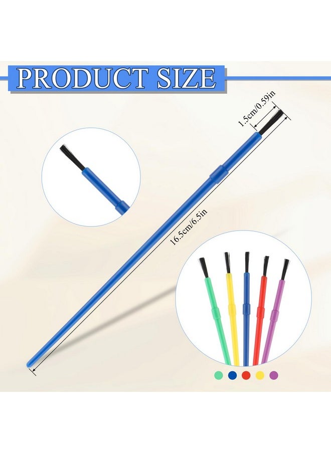 Prasacco 100 Pieces Paint Brushes Bulk, Plastic Paint Brushes For Kids Paint Brushes Oil Watercolor Brushes Colorful Detail Painting Kit For Kids Party Art Crafts School Classroom Supplies  - Image 2
