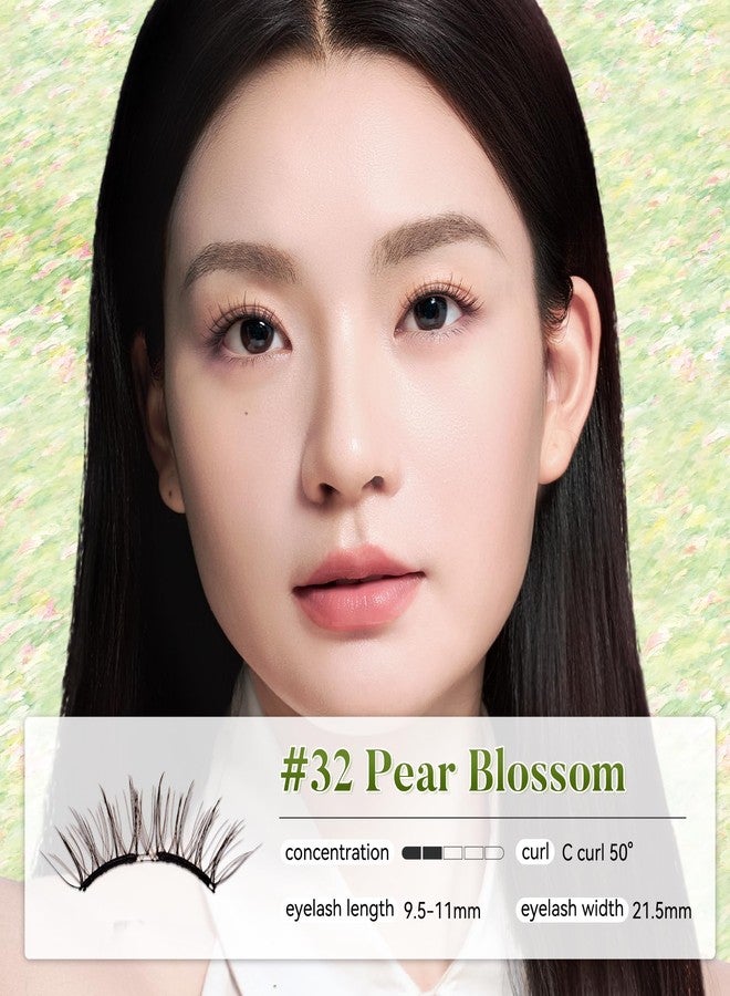 WOSADO Monet's Flower Garden [Pear Blossom] Soft Magnetic Eyelashes Kit with Applicator, Reusable Glue-free Wispy Magnetic Lashes, Cruelty-free False Lashes, Waterproof, Lightweight - Image 4
