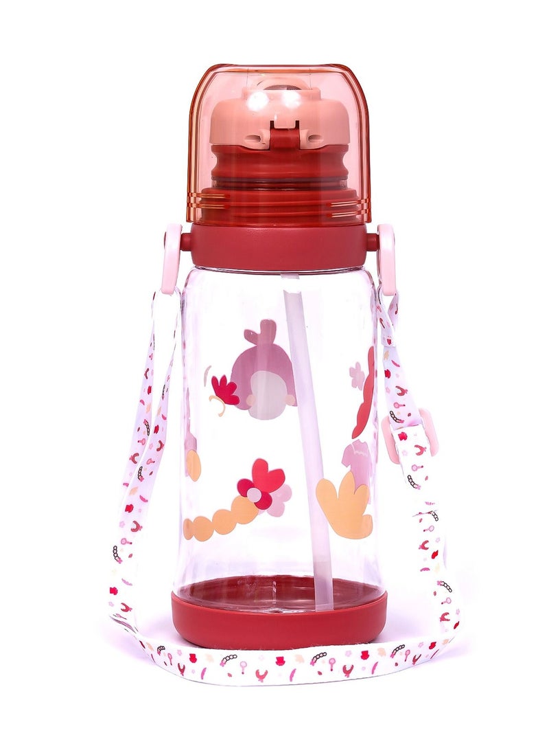 Eazy Kids Water Bottle 600Ml With Straw Pink  - Image 2