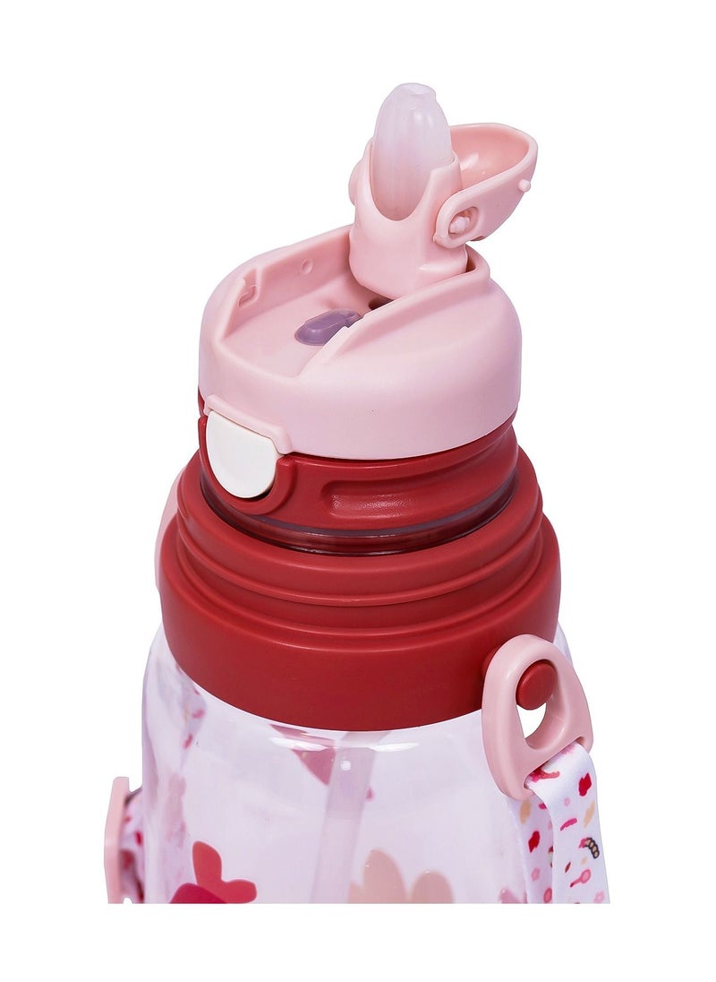 Eazy Kids Water Bottle 600Ml With Straw Pink  - Image 4