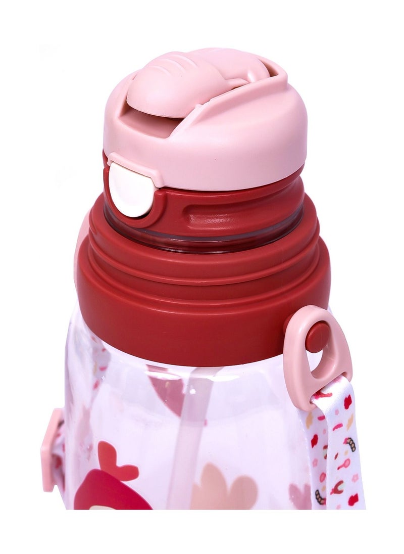 Eazy Kids Water Bottle 600Ml With Straw Pink  - Image 3