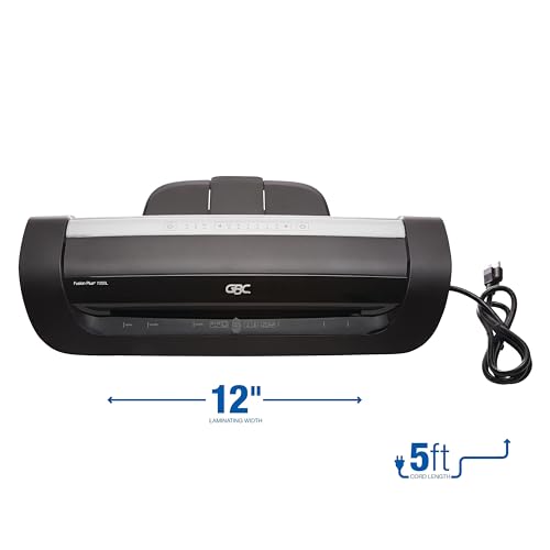 GBC Thermal Laminator Machine, Fusion 7000L, 12 Inch, 1 Min Warm-Up, 3-10 Mil, with 50 EZUse Laminating Pouches (1703098F) - Image 3