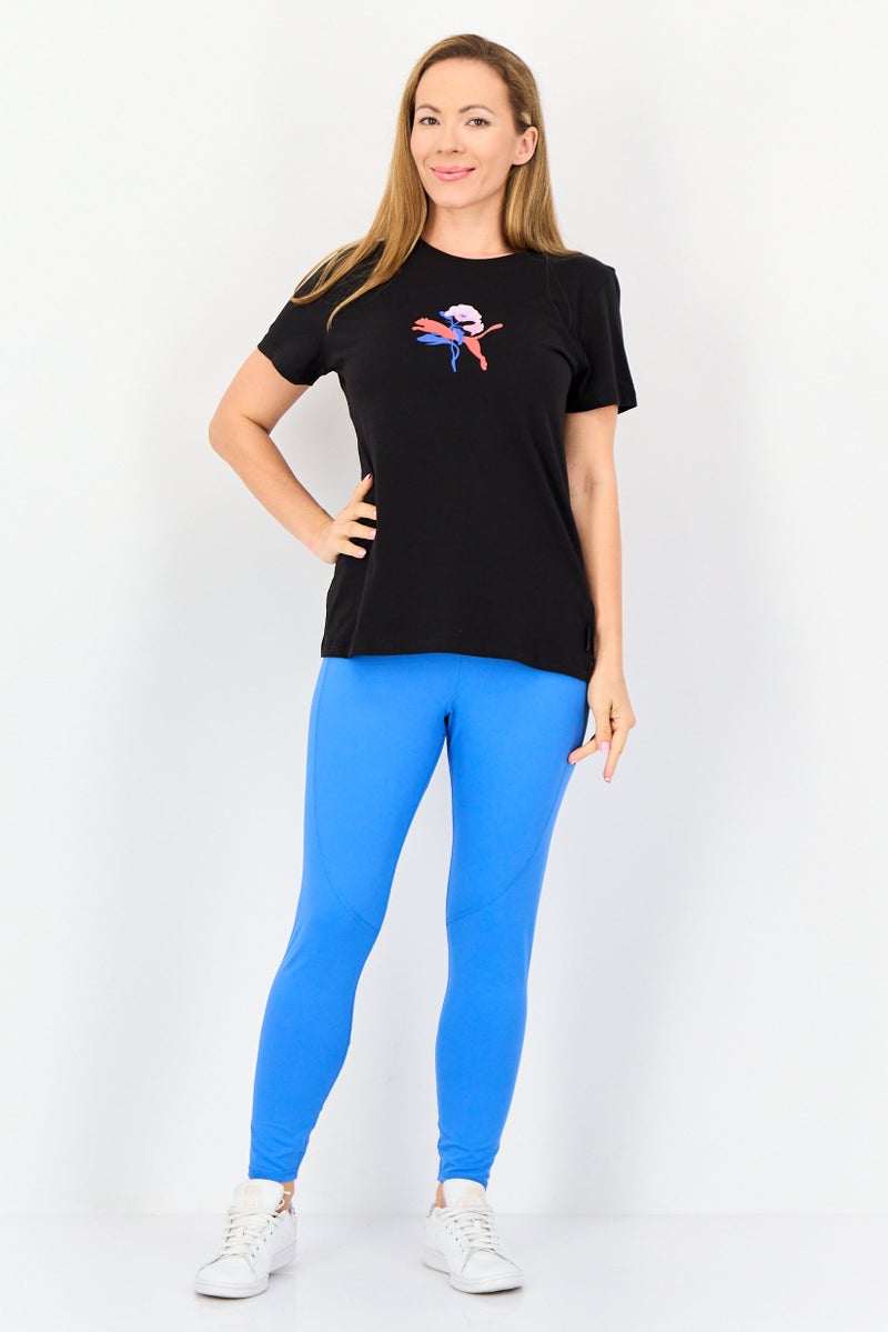 PUMA Women Sportswear Fit Short Sleeve Outdoor T-Shirt, Black - Image 4