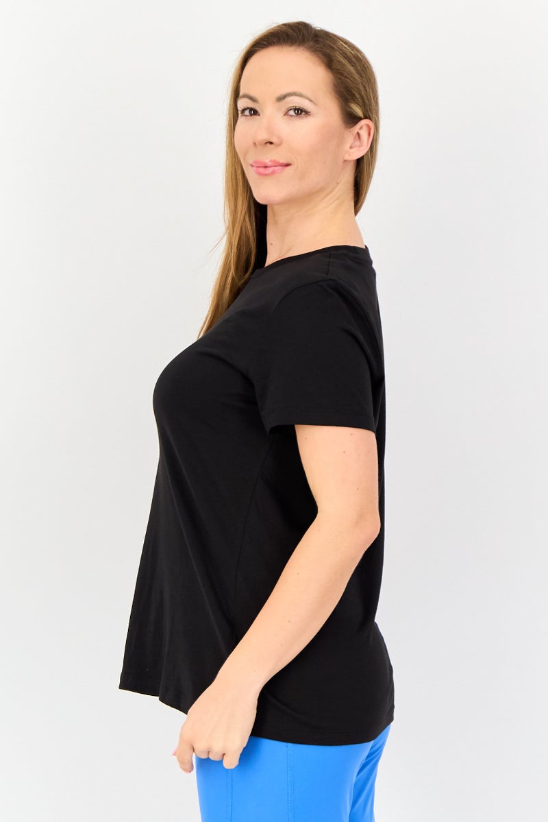 PUMA Women Sportswear Fit Short Sleeve Outdoor T-Shirt, Black - Image 3