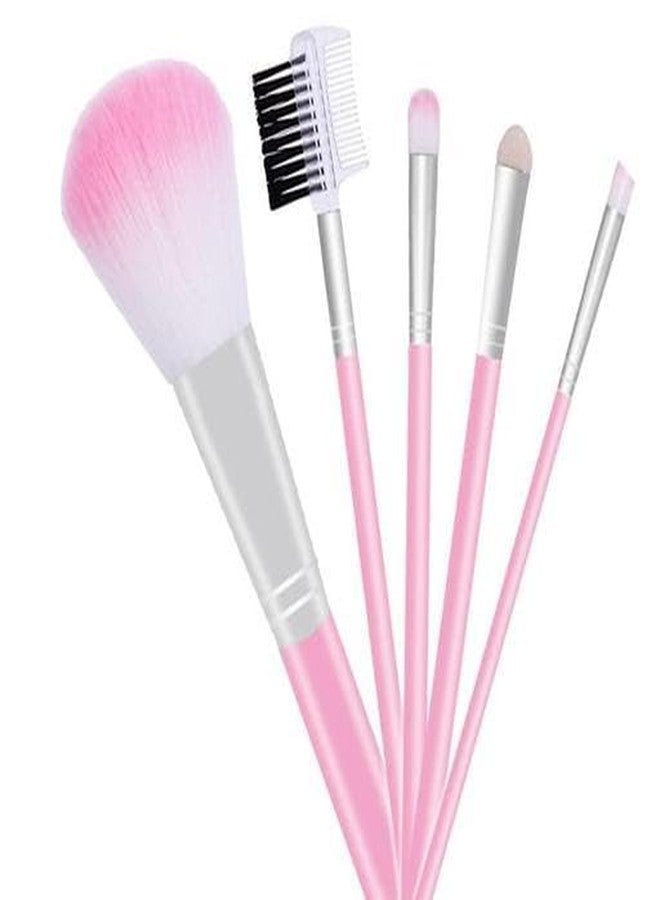 Ngel Mini Makeup Brush Set with Case | Face And Eyeshadow Makeup Brush Kit Travel | Synthetic Bristles Cosmetic Brush Set for Powder Blending Blush Eyeshadow Lipstick (Pack of 8) - Image 2