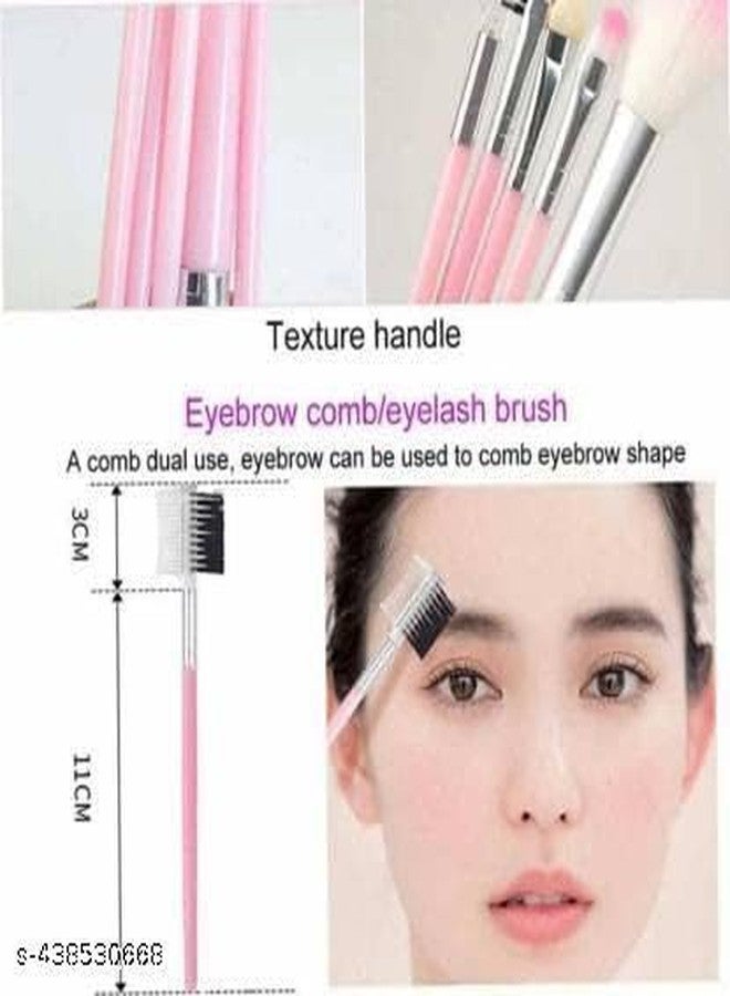 Ngel Mini Makeup Brush Set with Case | Face And Eyeshadow Makeup Brush Kit Travel | Synthetic Bristles Cosmetic Brush Set for Powder Blending Blush Eyeshadow Lipstick (Pack of 8) - Image 4