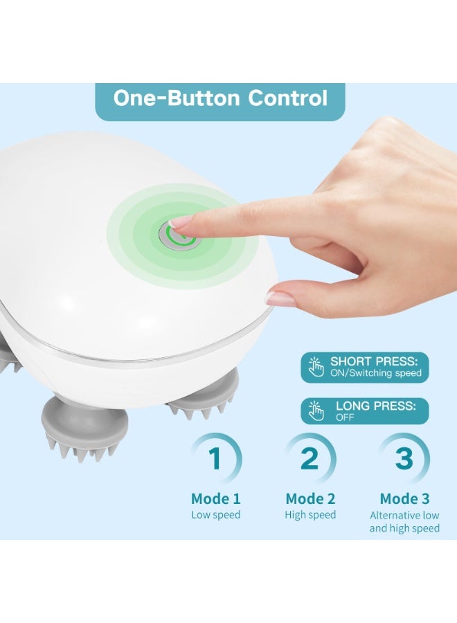 Arabest Electric Scalp & Body Massager Machine: Waterproof Head Massager with 4 Removable Claws - 3 Speed Modes for Deep Clean & Stress Relief - Image 5