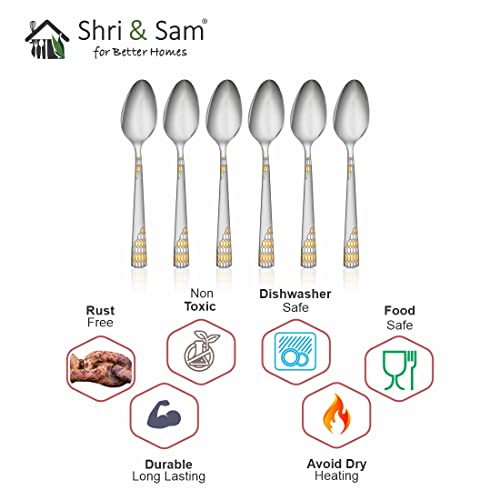 Shri & Sam Stainless Steel Lavish Baby Spoon,6 Pieces - Image 5