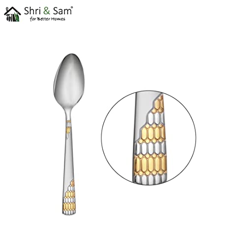 Shri & Sam Stainless Steel Lavish Baby Spoon,6 Pieces - Image 3