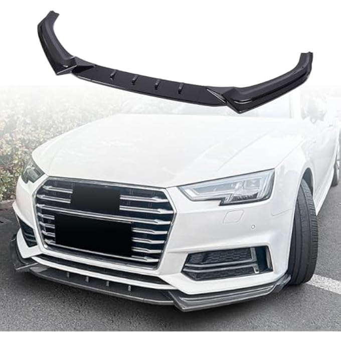 Haofy Set of Branch of the Front Lip van Sports Bumper for ABS S4 B9 SLin 2017-2019 Material (Glossy Black) - Image 5