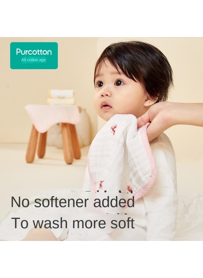 purcotton In-store Item】infant Washed Gauze Handkerchief, Baby Soft Facial Towel, Gentle On Skin, Highly Absorbent Washcloth - Image 4