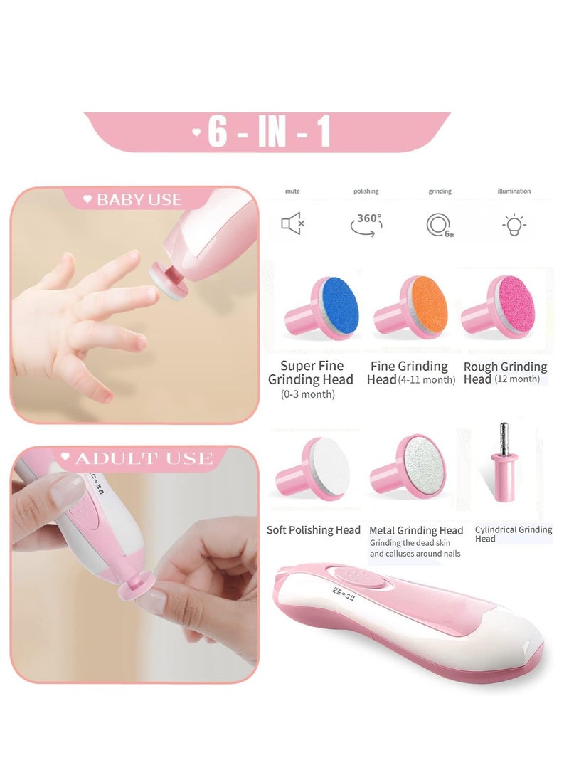 6-in-1 Baby Nail Trimmer,Upgraded Electric Baby Nail Clipper,Electrically safe Baby nail clippers