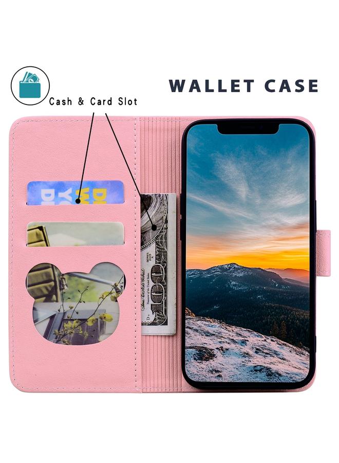 Case Cover For Google Pixel 8a Cute Cat Embossed Leather Phone Case Cover
