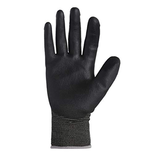 Karam HS22 Safety Gloves for Mechanical Risk | Safety Work Gloves with Black Liner & Black PU Coating | Multipurpose Use | Cut Resistant | Abrasion, Tear & Puncture Resistant | Size-XL | PACK OF 5 - Image 2