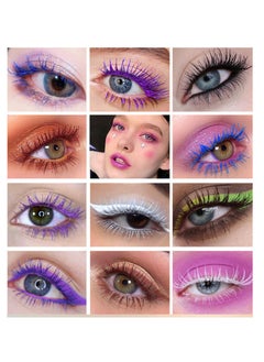 Maxfine 5D Silk Fiber Mascara with Folding Eyelash Comb Brush,Liquid Colored Mascara Lash Extensions,Waterproof, Sweat-proof, Non-blooming, Long and Multi-color Base. (Brown)  - Image 3