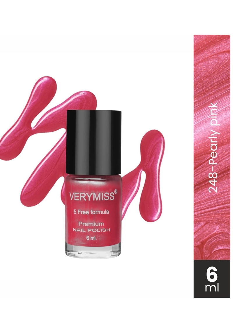 VERYMISS Verymiss Premium Pearl Nail Polish 6 ml 248 Pearly Pink  - Image 2