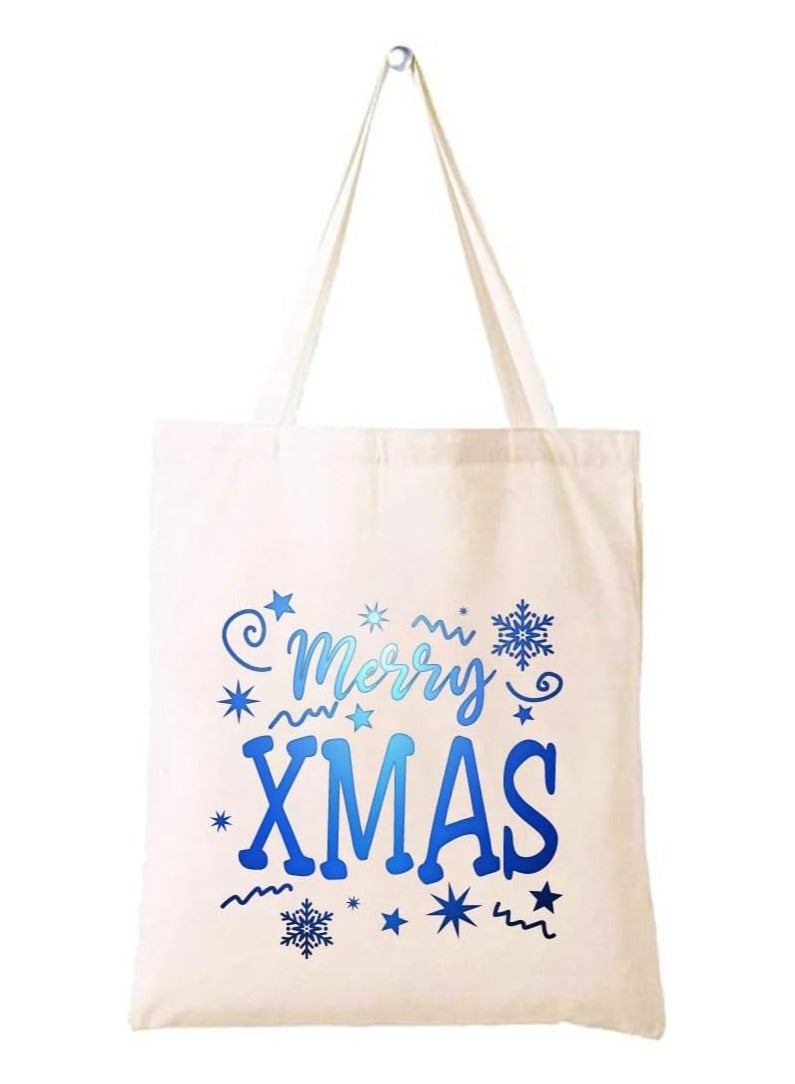 PRINTSHOP4ME Christmas Canvas Cotton Tote Bag-Perfect For Travel And Holiday Needs-Gifts - Image 1