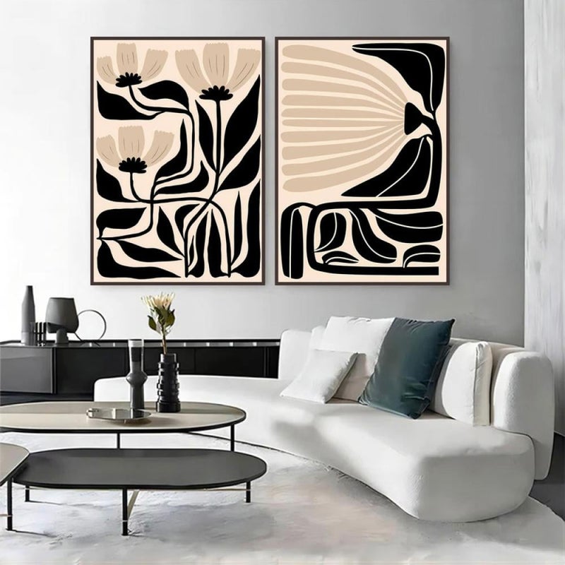 ماركتنا لوحة قماشية ثنائية بتصميم تجريدي - Image 2