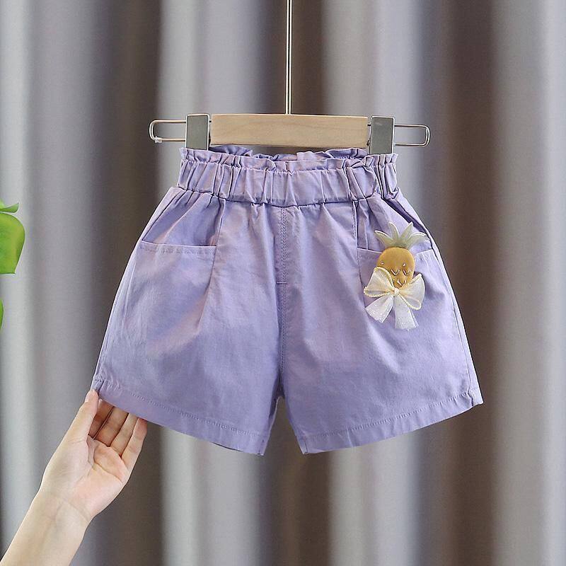 Girls Cotton Shorts, Solid Color, Summer - Image 3