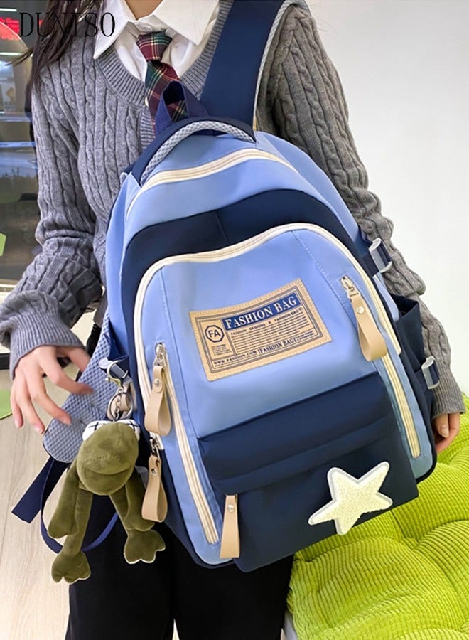 DUNISO 4PCS Kids School Backpack Set Canvas Laptop School Bag Sets for Kids with Tote Bag,Shoulder Bag,Pencil Box,Large-capacity Bookbag for Girls Boys Back to School Supplies - Image 3