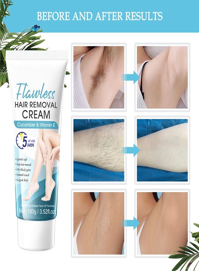 LZYLLS 3PCS Hair Removal Cream for Women and Men,Painless Depilatory Cream for Face,Underarms,Leg,Bikini,Gentle Fast Hair Removal Lotion,Moisturizing Depilatory Set at Home, 3.5 Oz - Image 5