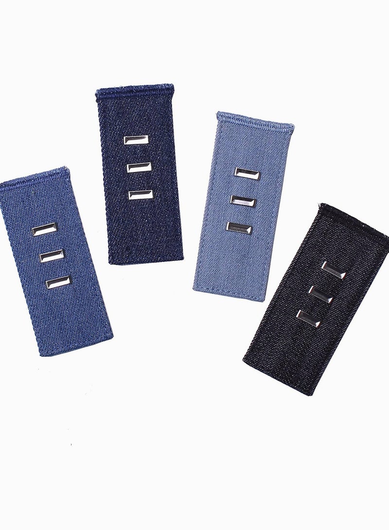 Suntown Pants Waist Extenders 4-Pack, Hook Extenders for Pants, Dress, Khakis and Jeans, Adjustable Fit Men or Women, Men Women, Waistband Extenders Jean, Pants Button Extender - Image 1