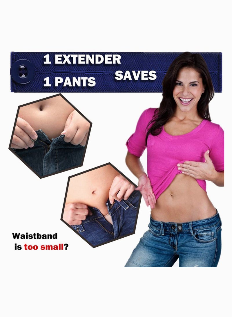 Suntown Pants Waist Extenders 4-Pack, Hook Extenders for Pants, Dress, Khakis and Jeans, Adjustable Fit Men or Women, Men Women, Waistband Extenders Jean, Pants Button Extender - Image 5