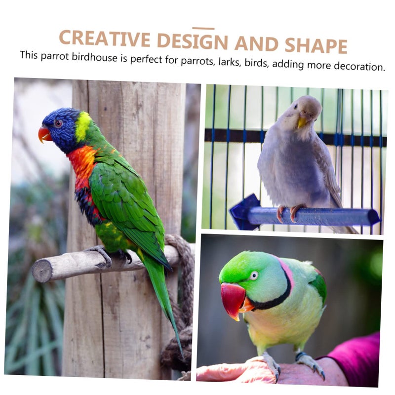 1 Set Coconut Shell Hanging Bird Nest Bed for Parrots Budgies Canary Cockatiel Small Birds Cozy Sleeping Cage Accessory Decorative - Image 4