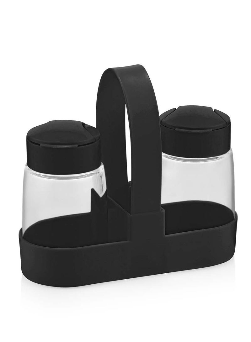 كلوكس طقم ملاحات زجاج فاخر للمطبخ لتخزين الملح والفلفل والبهارات والتوابل المختلفة - Image 2