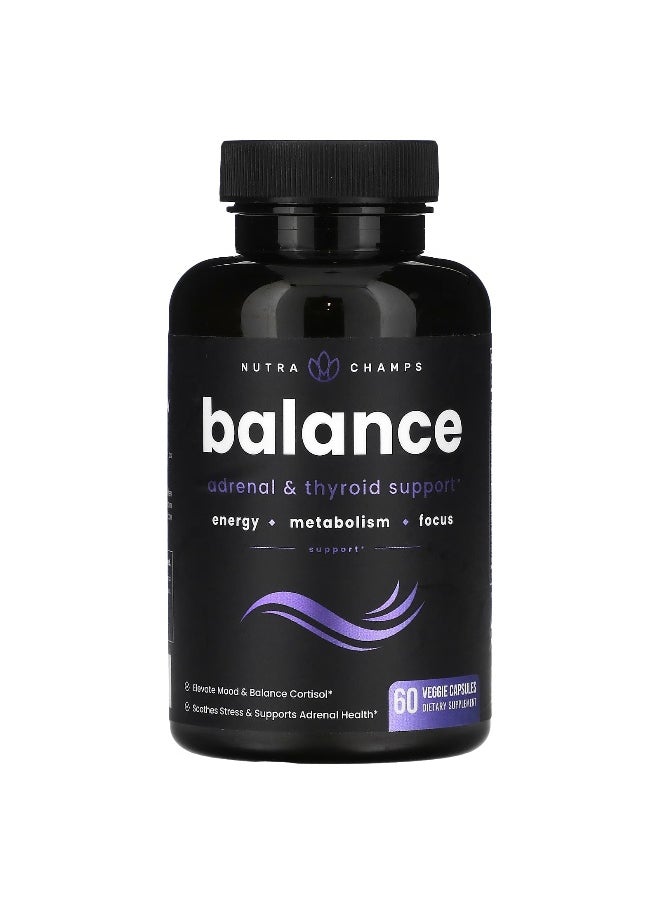 NutraChamps NutraChamps, Balance, 60 Veggie Capsules  - Image 1