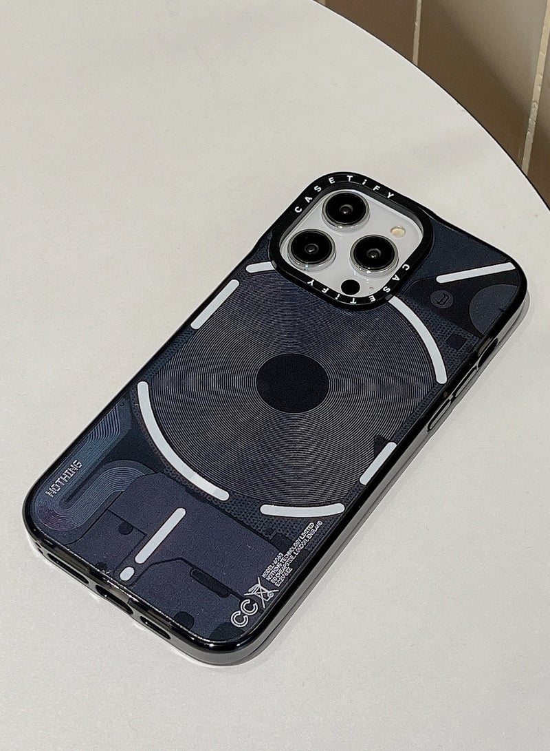 Casetify Case for iPhone 15 Pro Max Magnetic Adsorption Phone Case Transparent/Black - Image 2