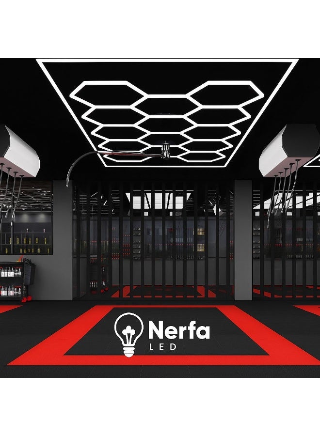 نيرفا إضاءة LED ديكورية بشكل خلية نحل – 672 واط – لون أصفر – 2435×4845 مم - Image 1