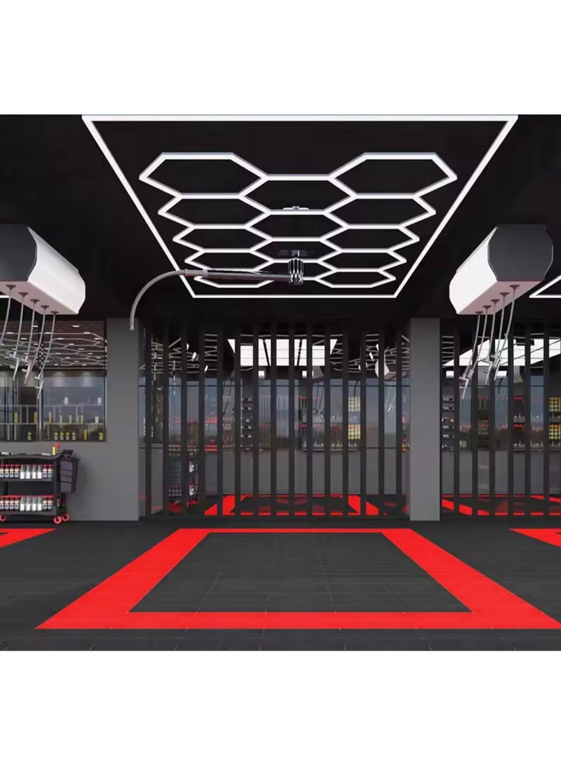 نيرفا إضاءة LED ديكورية بشكل خلية نحل – 672 واط – لون أصفر – 2435×4845 مم - Image 4