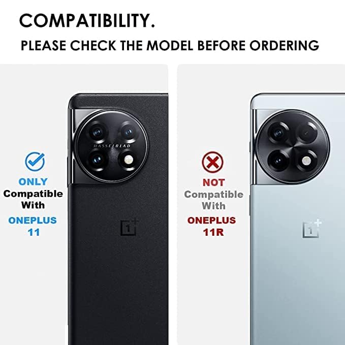 RIGGEAR Shockproof Sleek Hybrid Armor Back Cover Case Compatible with OnePlus 11 (Smoke Black Matte PC + Black TPU Bumper) - Image 2