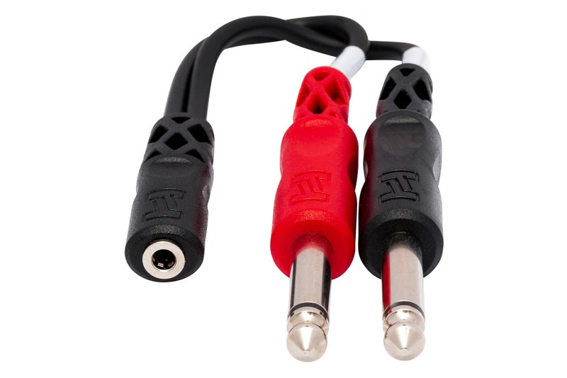 Hosa كابل Hosa YMP-434 3.5 مم TRSF إلى مزدوج 1/4 بوصة TS ستيريو - Image 1