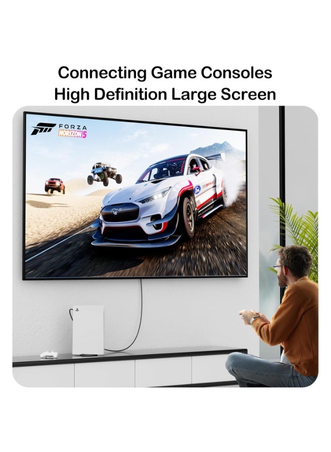 Ultra High Speed HDMI 2.1 Cable 3M (10FT) - Powerful 48Gbps Cord - Essential Gaming & TV Link for 8K@60Hz, 4K@120Hz, eARC, HDR, PS5, Xbox Series X - Image 3