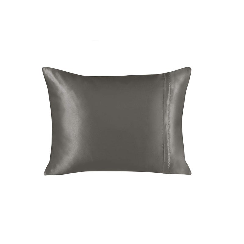 ShopBedding Luxury Satin Pillowcase for Hair - Queen Satin Pillowcase with Zipper  Silver Grey (Pillowcase Set of 2) - Blissford - Image 4