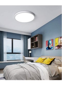 MAAS LED lamp with a circular design and very thin, mounted on the wall, recessed LED ceiling lamp, 1440 lumens, 18 watts, white  - Image 4