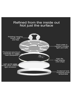MAAS LED lamp with a circular design and very thin, mounted on the wall, recessed LED ceiling lamp, 1440 lumens, 18 watts, white  - Image 5