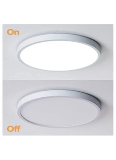 MAAS LED lamp with a circular design and very thin, mounted on the wall, recessed LED ceiling lamp, 1440 lumens, 18 watts, white  - Image 2