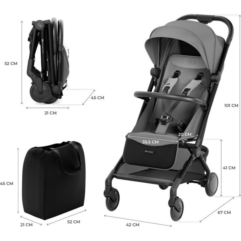 Kinderkraft - Pilot 2 Stroller - Platinum Grey - Image 4