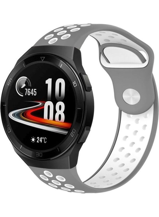 HuHa Replacement Band For Huawei Watch GT 2e Silver/White - Image 2