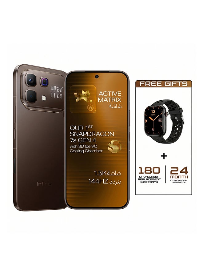 Infinix Note 60 Pro Dual SIM Mocha Brown 12GB RAM 256GB 5G With Free watch +Dry screen Replacement Warranty - Middle East Version - Image 1