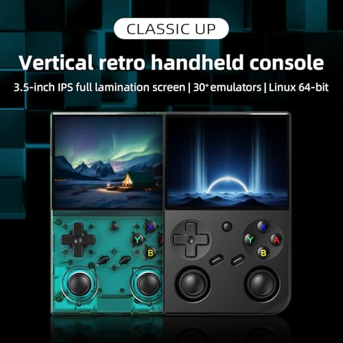 Aivuidbs Classic Up Retro Handheld Game Console,Portable Game with 3.5 Inch IPS Screen,with 64G TF Card Pre-Installed 4353 Games Supports 5G WiFi Bluetooth HDMI and TV Output - Image 2