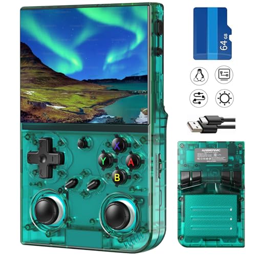 Aivuidbs Classic Up Retro Handheld Game Console,Portable Game with 3.5 Inch IPS Screen,with 64G TF Card Pre-Installed 4353 Games Supports 5G WiFi Bluetooth HDMI and TV Output - Image 1
