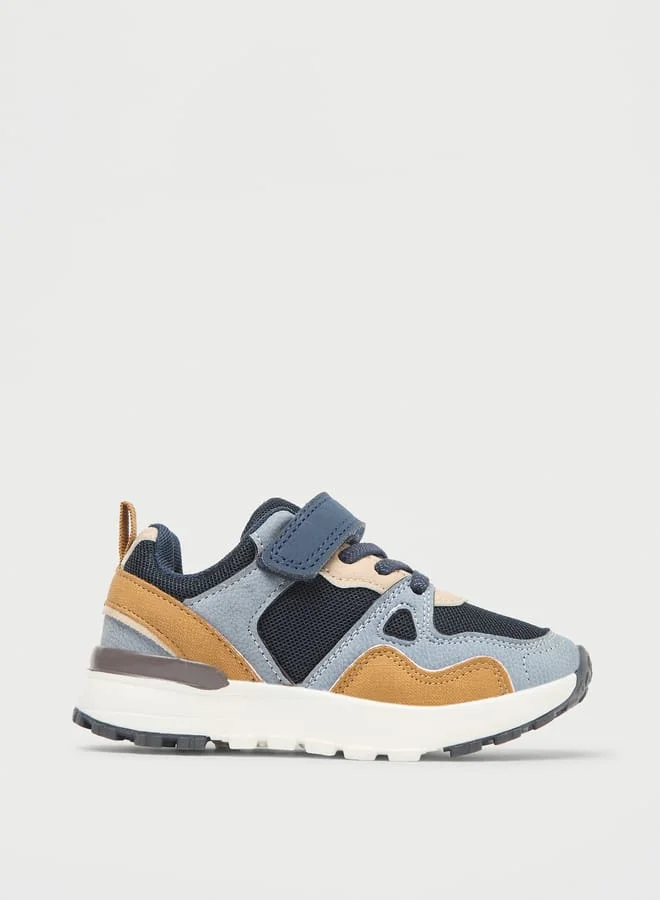 ال بي ال من شو اكسبرس Boys Panelled Sneakers with Hook and Loop Closure
