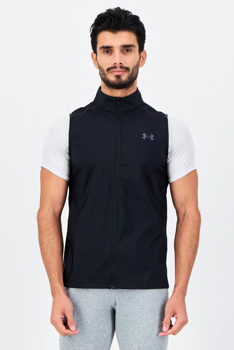 UNDER ARMOUR Men Fitted Sleeveless Training Vest, Black - Image 1
