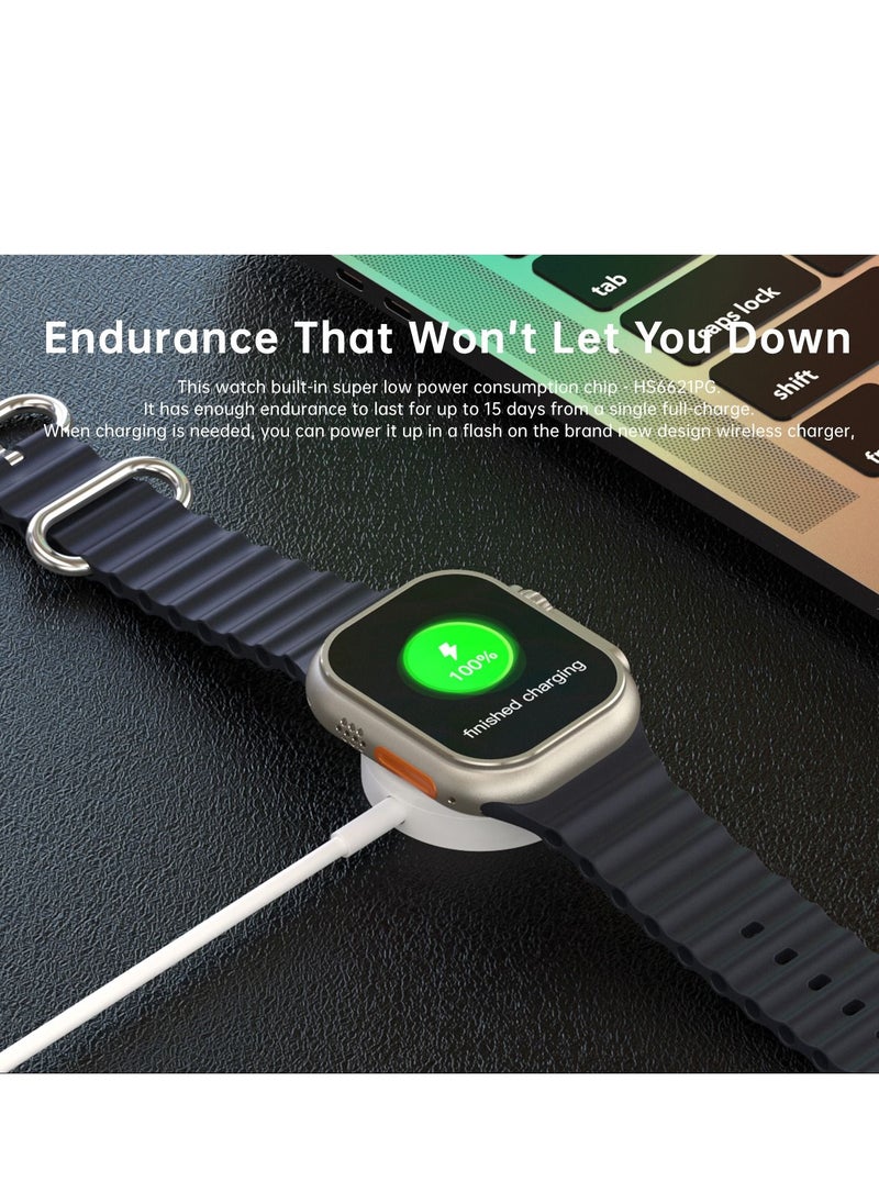 AROAQ - W800 Ultra Ultimate Smart Watch  2.05 Inch Screen Display 380mAh Battery AI Assistance Bluetooth Wireless Charging Smart Watch - Image 1