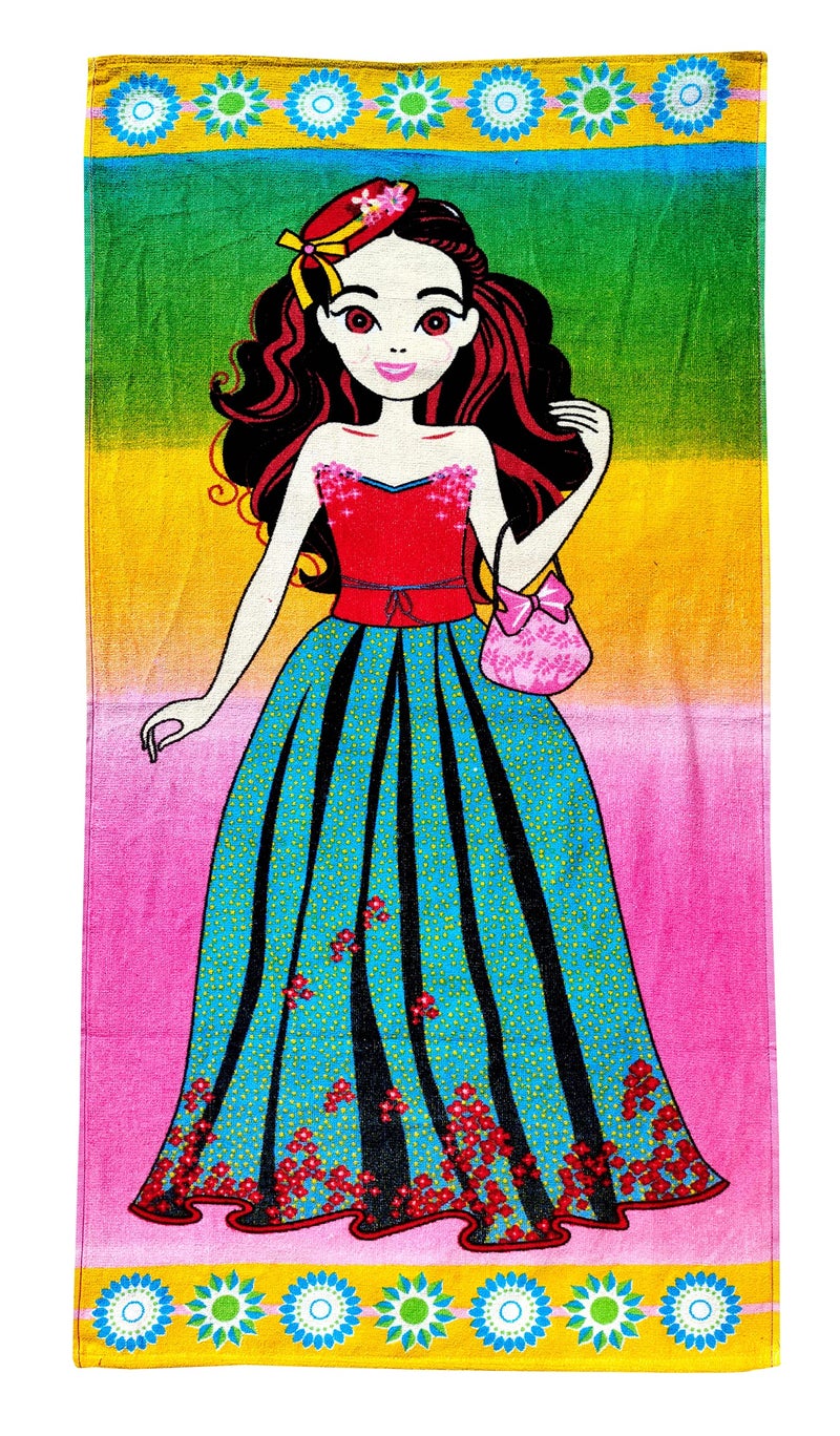 Mandhania Cotton Cartoon Printed Kids Bath Towels for Boys and Girls (Small, Multicolour) - Image 2