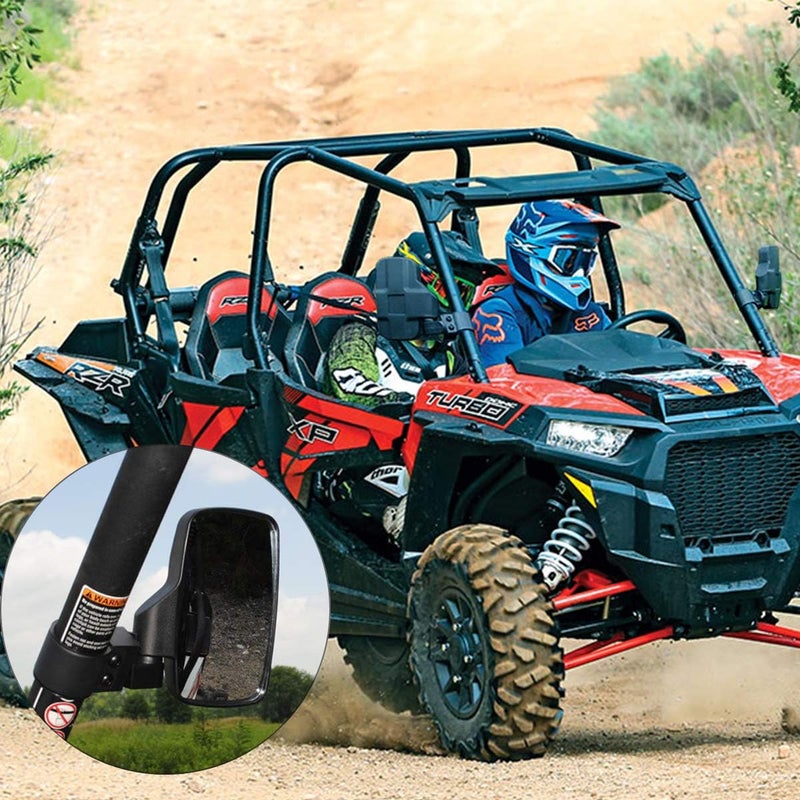 Angooni مرايا جانبية لسيارات UTV من أنغوني لأسطوانة 1.75" و 2" (عبوة 2) - Image 5